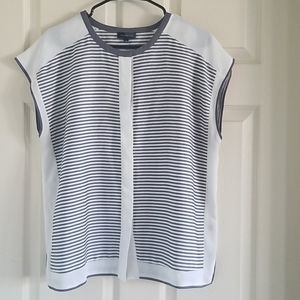 Striped button down blouse